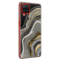 Leuke Telefoonhoesjes Samsung Galaxy A12 siliconen hoesje - Golden agate