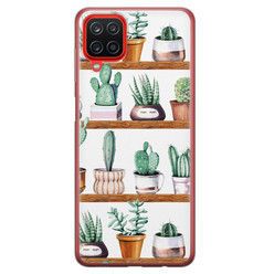 Leuke Telefoonhoesjes Samsung Galaxy A12 siliconen hoesje - Cactus