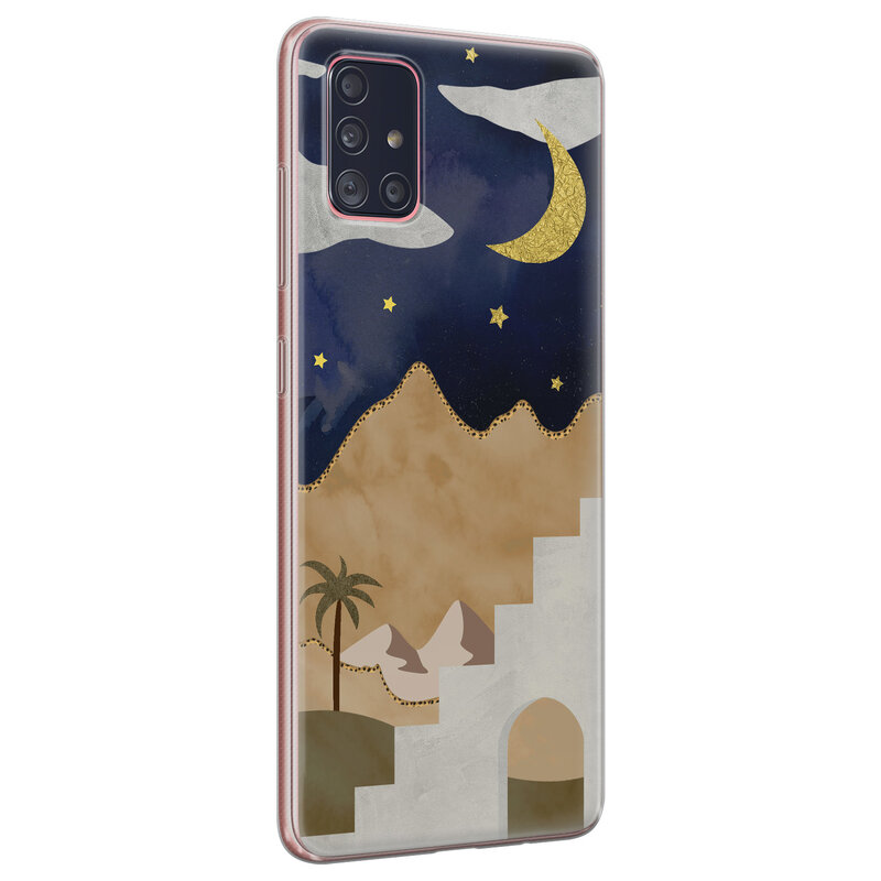 Leuke Telefoonhoesjes Samsung Galaxy A51 siliconen hoesje - Desert night