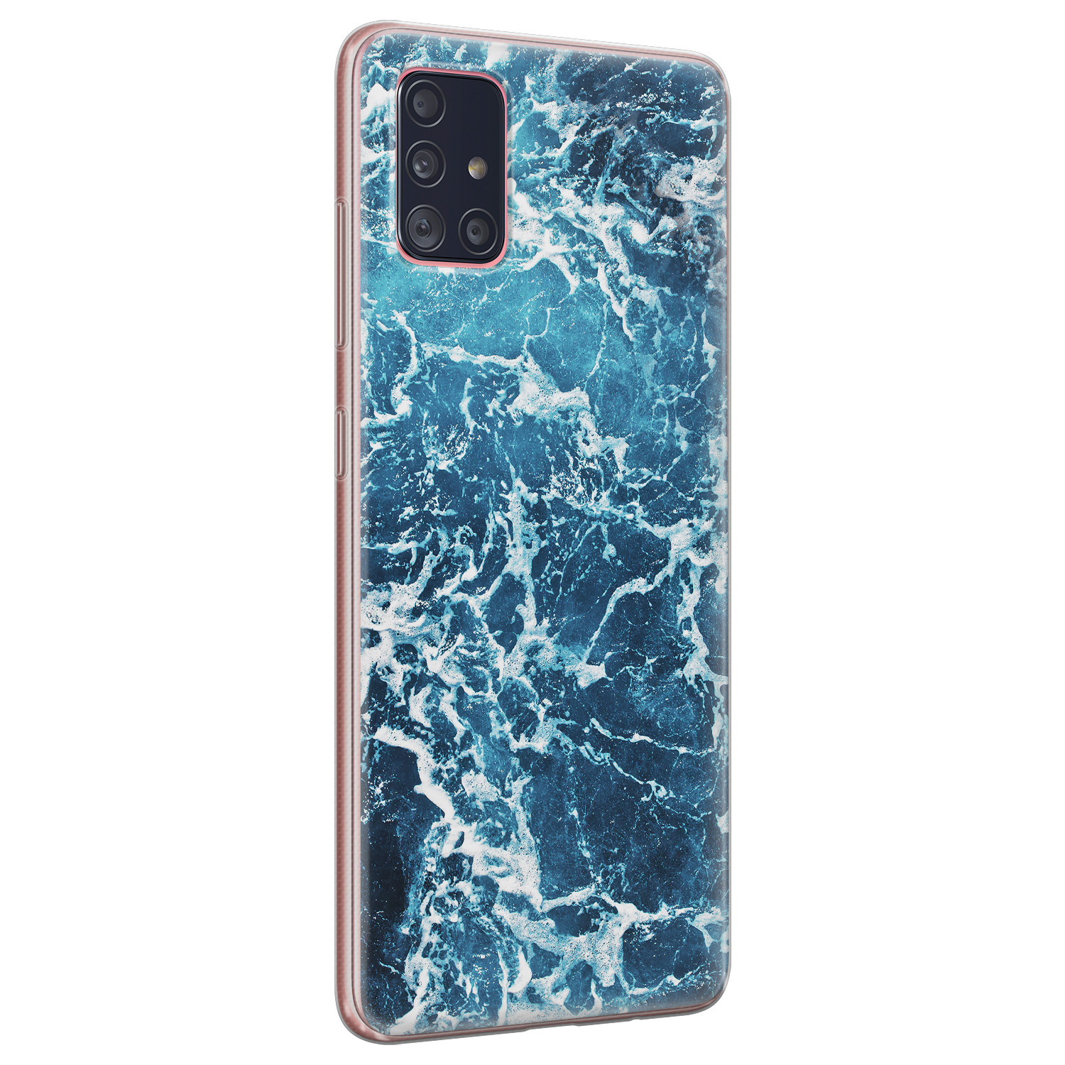 Leuke Telefoonhoesjes Samsung Galaxy A51 siliconen hoesje - Ocean blue