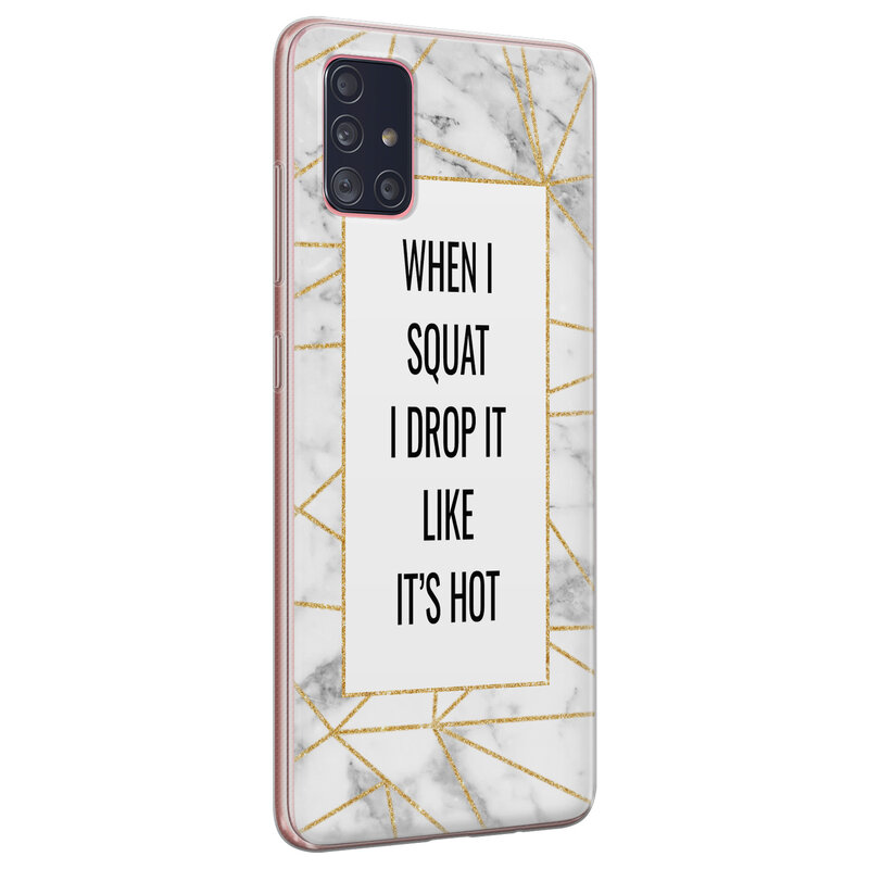 Leuke Telefoonhoesjes Samsung Galaxy A51 siliconen hoesje - Dropping squats