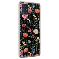 Leuke Telefoonhoesjes Samsung Galaxy A51 siliconen hoesje - Dark flowers