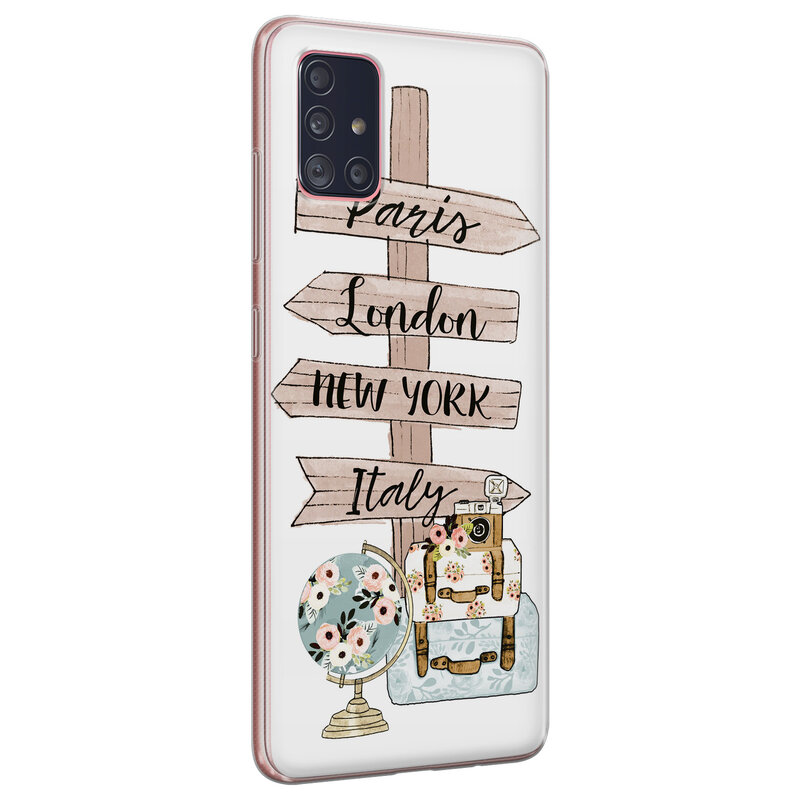 Leuke Telefoonhoesjes Samsung Galaxy A51 siliconen hoesje - Where to go next