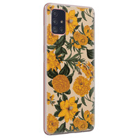 Leuke Telefoonhoesjes Samsung Galaxy A51 siliconen hoesje - Retro flowers