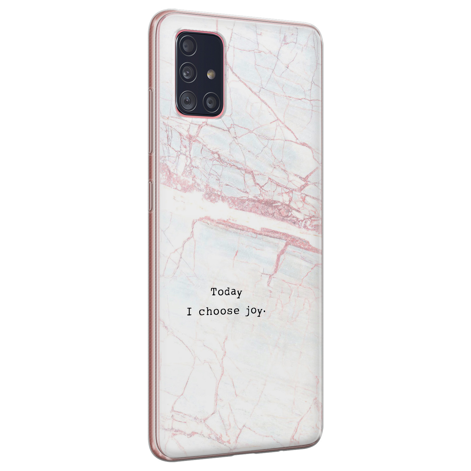 Leuke Telefoonhoesjes Samsung Galaxy A51 siliconen hoesje - Today I choose joy