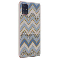 Leuke Telefoonhoesjes Samsung Galaxy A71 siliconen hoesje - Retro zigzag