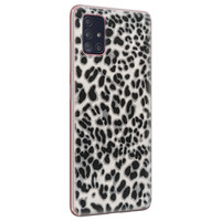 Leuke Telefoonhoesjes Samsung Galaxy A71 siliconen hoesje - Luipaard grijs