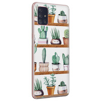 Leuke Telefoonhoesjes Samsung Galaxy A71 siliconen hoesje - Cactus