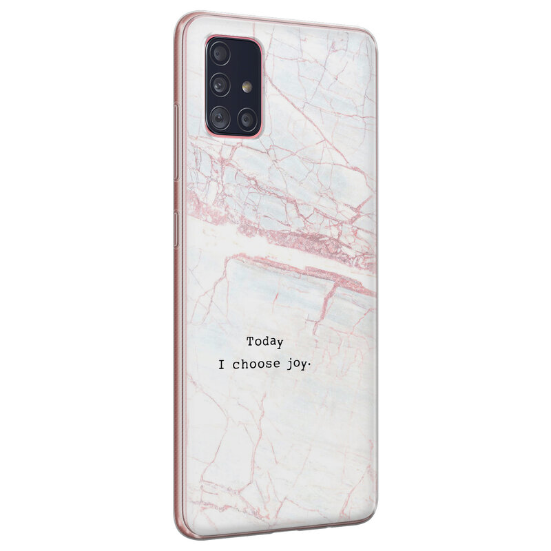 Leuke Telefoonhoesjes Samsung Galaxy A71 siliconen hoesje - Today I choose joy