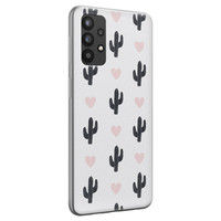 Leuke Telefoonhoesjes Samsung Galaxy A32 4G siliconen hoesje - Cactus love