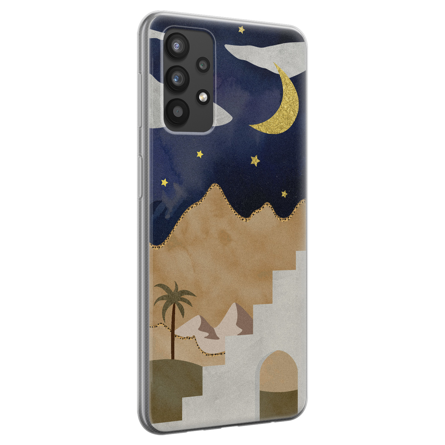 Leuke Telefoonhoesjes Samsung Galaxy A32 4G siliconen hoesje - Desert night