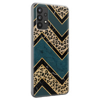 Leuke Telefoonhoesjes Samsung Galaxy A32 4G siliconen hoesje - Luipaard zigzag