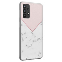 Leuke Telefoonhoesjes Samsung Galaxy A32 4G siliconen hoesje - Marmer roze grijs