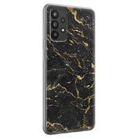 Leuke Telefoonhoesjes Samsung Galaxy A32 4G siliconen hoesje - Marmer zwart goud