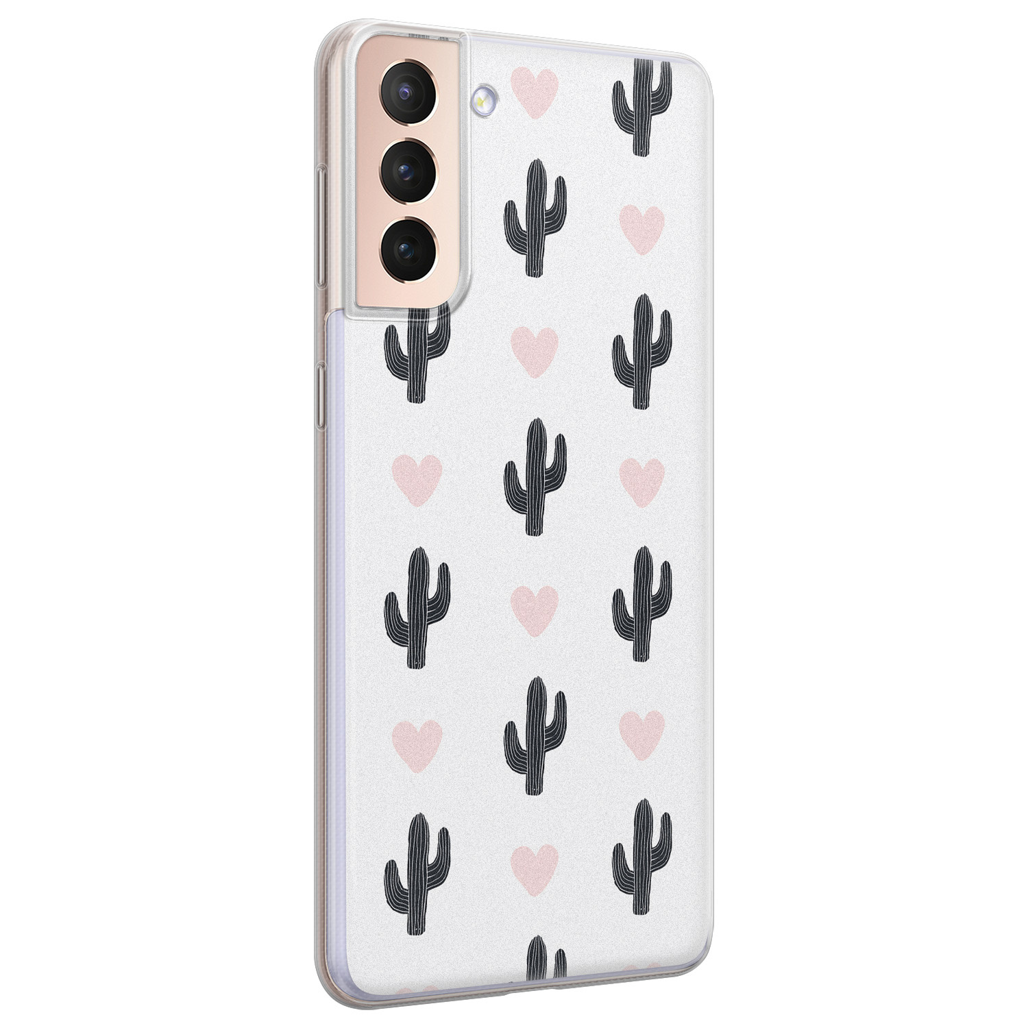 Leuke Telefoonhoesjes Samsung Galaxy S21 siliconen hoesje - Cactus love