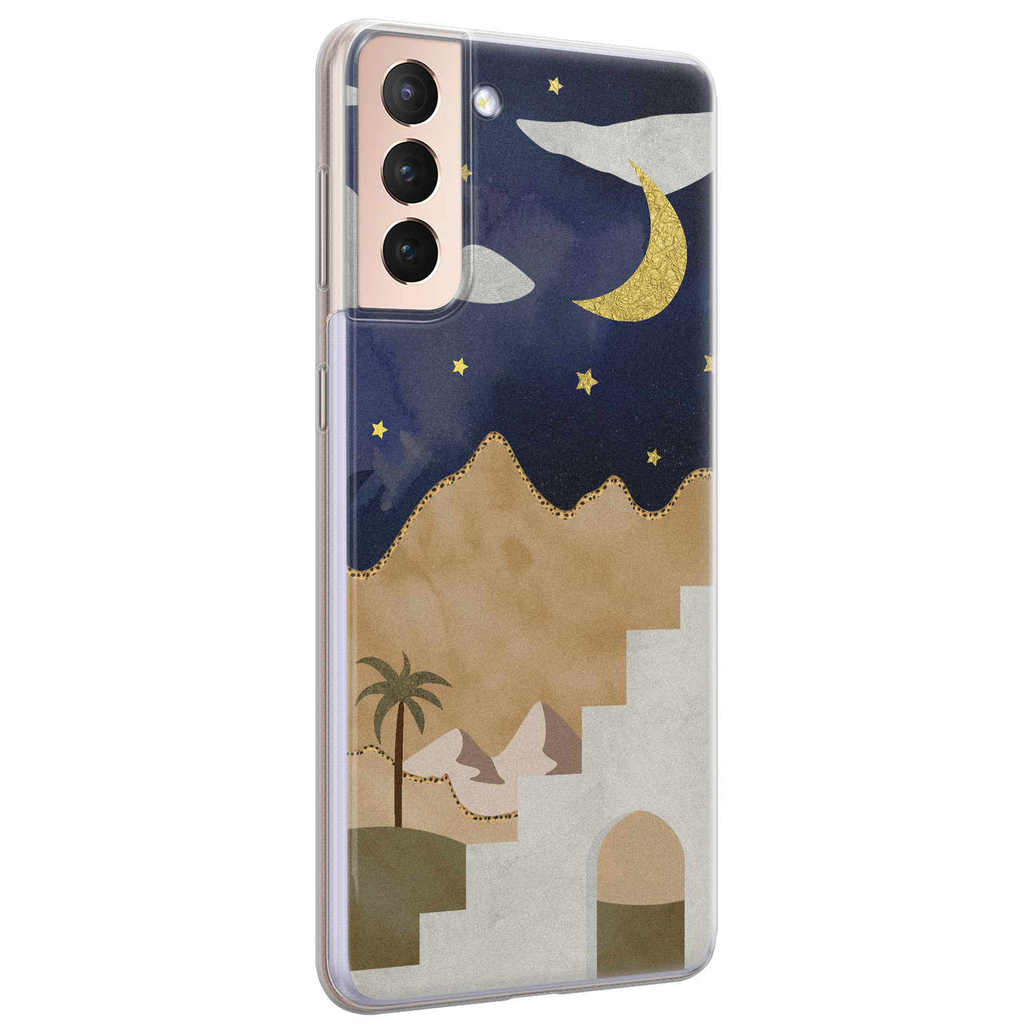 Leuke Telefoonhoesjes Samsung Galaxy S21 siliconen hoesje - Desert night