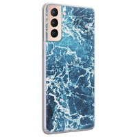 Leuke Telefoonhoesjes Samsung Galaxy S21 siliconen hoesje - Ocean blue