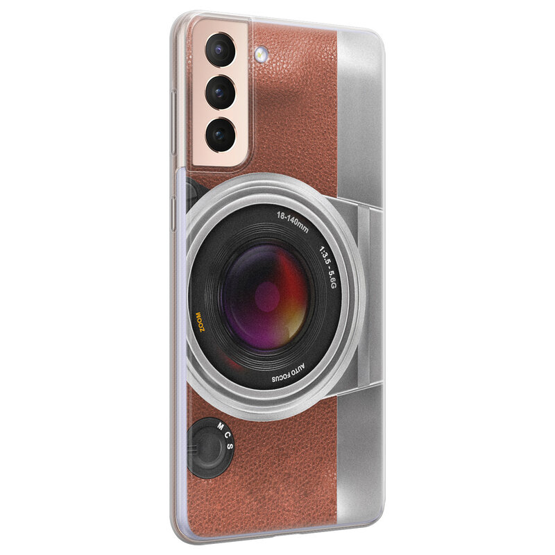 Leuke Telefoonhoesjes Samsung Galaxy S21 siliconen hoesje - Vintage camera