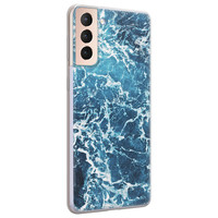 Leuke Telefoonhoesjes Samsung Galaxy S21 Plus siliconen hoesje - Ocean blue