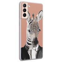 Leuke Telefoonhoesjes Samsung Galaxy S21 Plus siliconen hoesje - Baby zebra