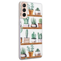 Leuke Telefoonhoesjes Samsung Galaxy S21 Plus siliconen hoesje - Cactus