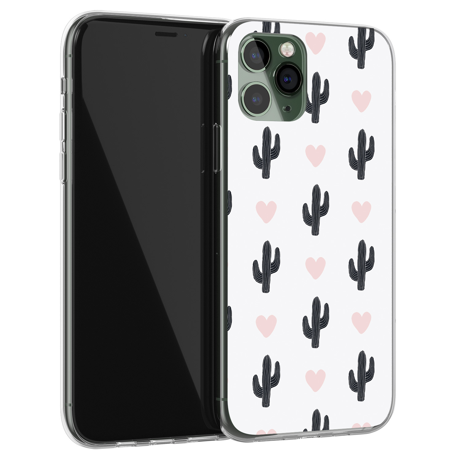 Leuke Telefoonhoesjes iPhone 11 Pro siliconen hoesje - Cactus love