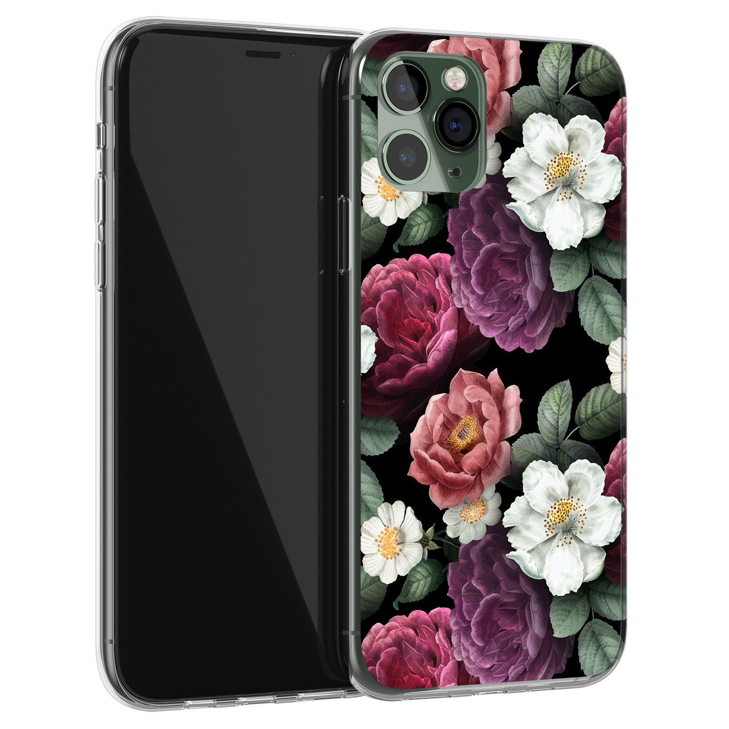 Leuke Telefoonhoesjes iPhone 11 Pro siliconen hoesje - Bloemenliefde