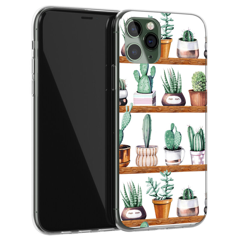 Leuke Telefoonhoesjes iPhone 11 Pro siliconen hoesje - Cactus