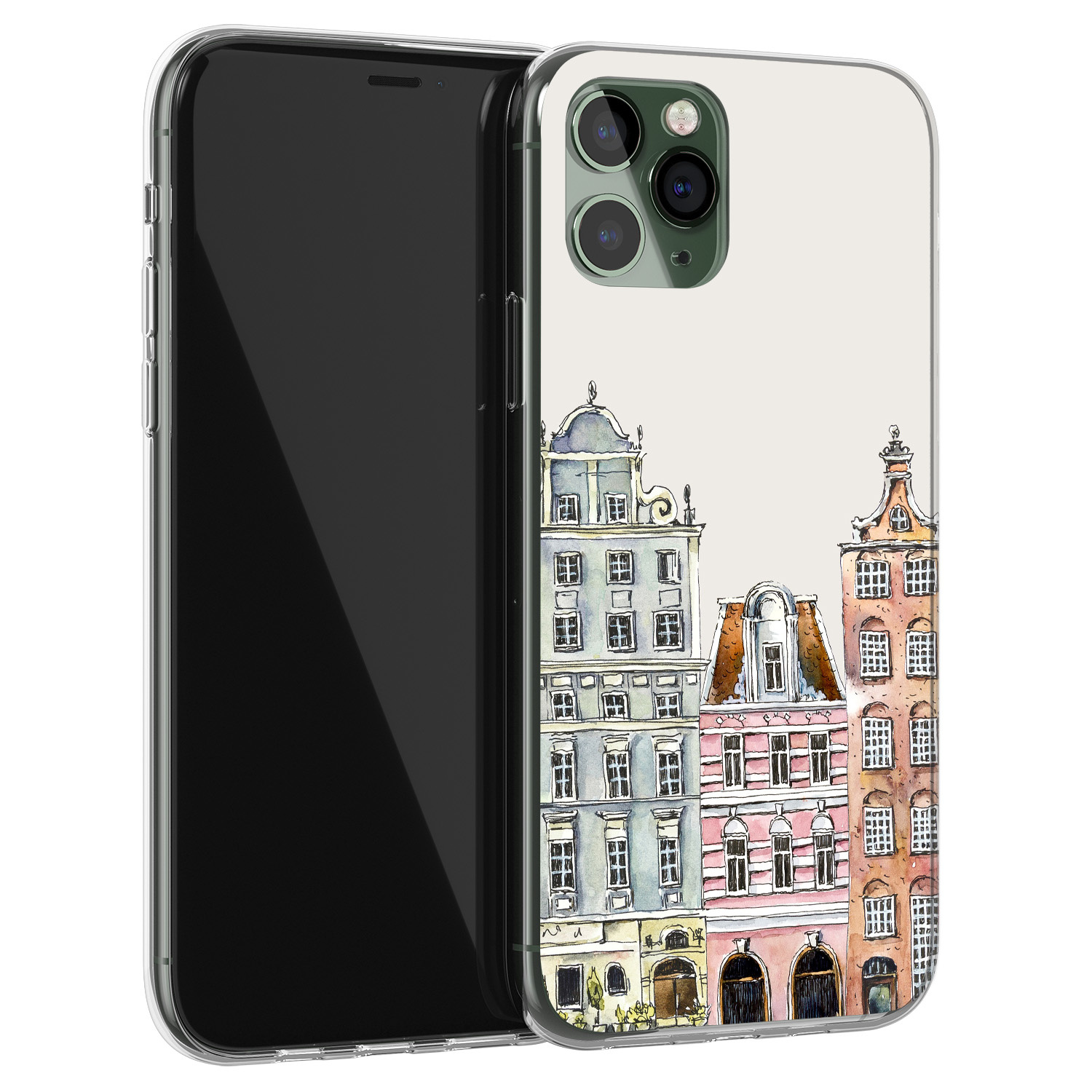 Leuke Telefoonhoesjes iPhone 11 Pro Max siliconen hoesje - Grachtenpandjes