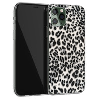 Leuke Telefoonhoesjes iPhone 11 Pro Max siliconen hoesje - Luipaard grijs