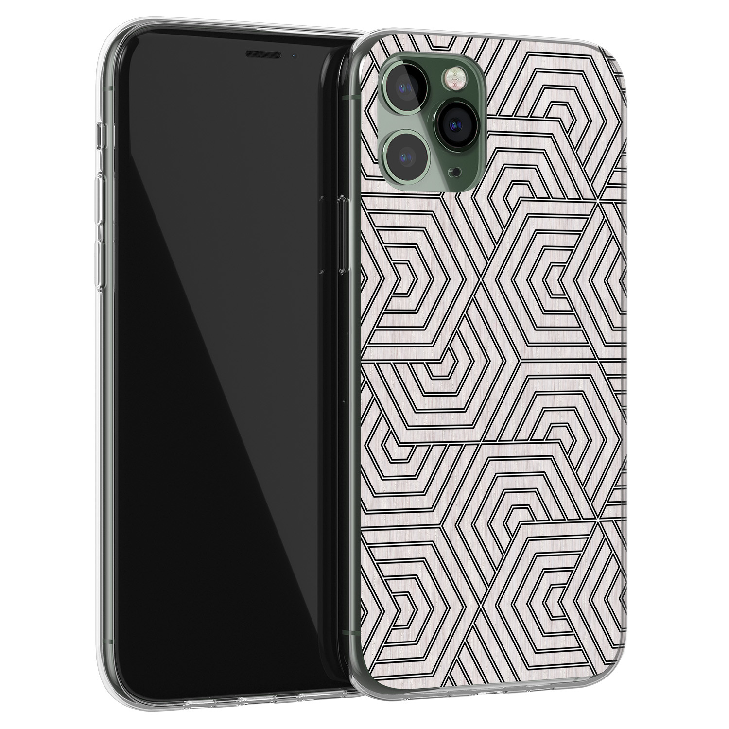 Leuke Telefoonhoesjes iPhone 11 Pro Max siliconen hoesje - Geometrisch