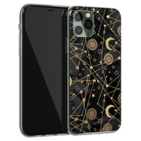 Leuke Telefoonhoesjes iPhone 11 Pro Max siliconen hoesje - Sun, moon, stars