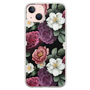 Leuke Telefoonhoesjes iPhone 13 siliconen hoesje - Bloemenliefde