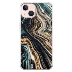 Leuke Telefoonhoesjes iPhone 13 siliconen hoesje - Marmer swirl