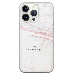 Leuke Telefoonhoesjes iPhone 13 Pro siliconen hoesje - Today I choose joy