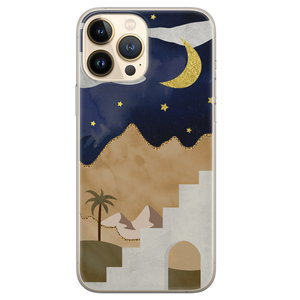 Leuke Telefoonhoesjes iPhone 13 Pro Max siliconen hoesje - Desert night