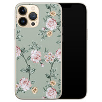 Leuke Telefoonhoesjes iPhone 13 Pro Max siliconen hoesje - Bloemetjes