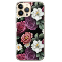 Leuke Telefoonhoesjes iPhone 13 Pro Max siliconen hoesje - Bloemenliefde