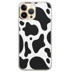 Leuke Telefoonhoesjes iPhone 13 Pro Max siliconen hoesje - Koeienprint