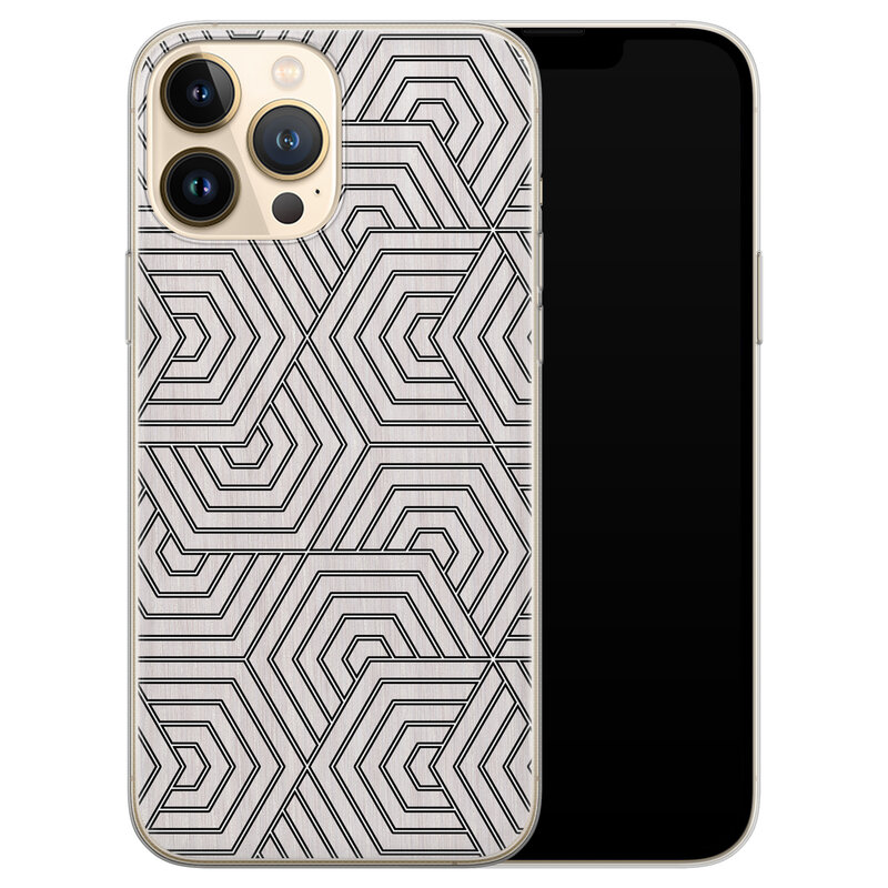 Leuke Telefoonhoesjes iPhone 13 Pro Max siliconen hoesje - Geometrisch