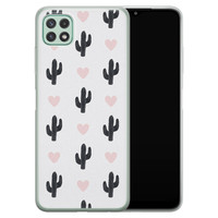 Leuke Telefoonhoesjes Samsung Galaxy A22 5G siliconen hoesje - Cactus love