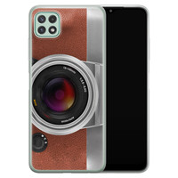 Leuke Telefoonhoesjes Samsung Galaxy A22 5G siliconen hoesje - Vintage camera