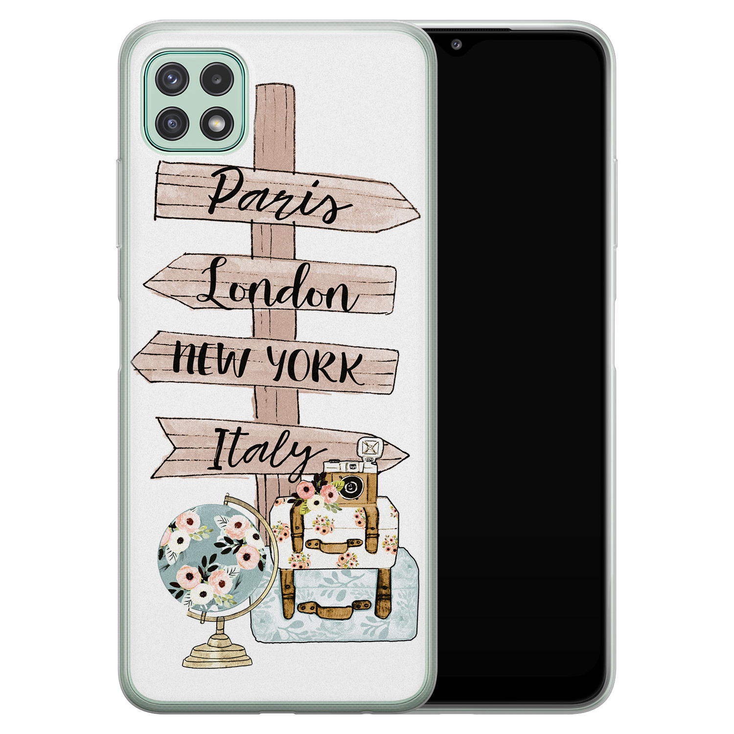 Leuke Telefoonhoesjes Samsung Galaxy A22 5G siliconen hoesje - Where to go next