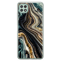 Leuke Telefoonhoesjes Samsung Galaxy A22 5G siliconen hoesje - Marmer swirl