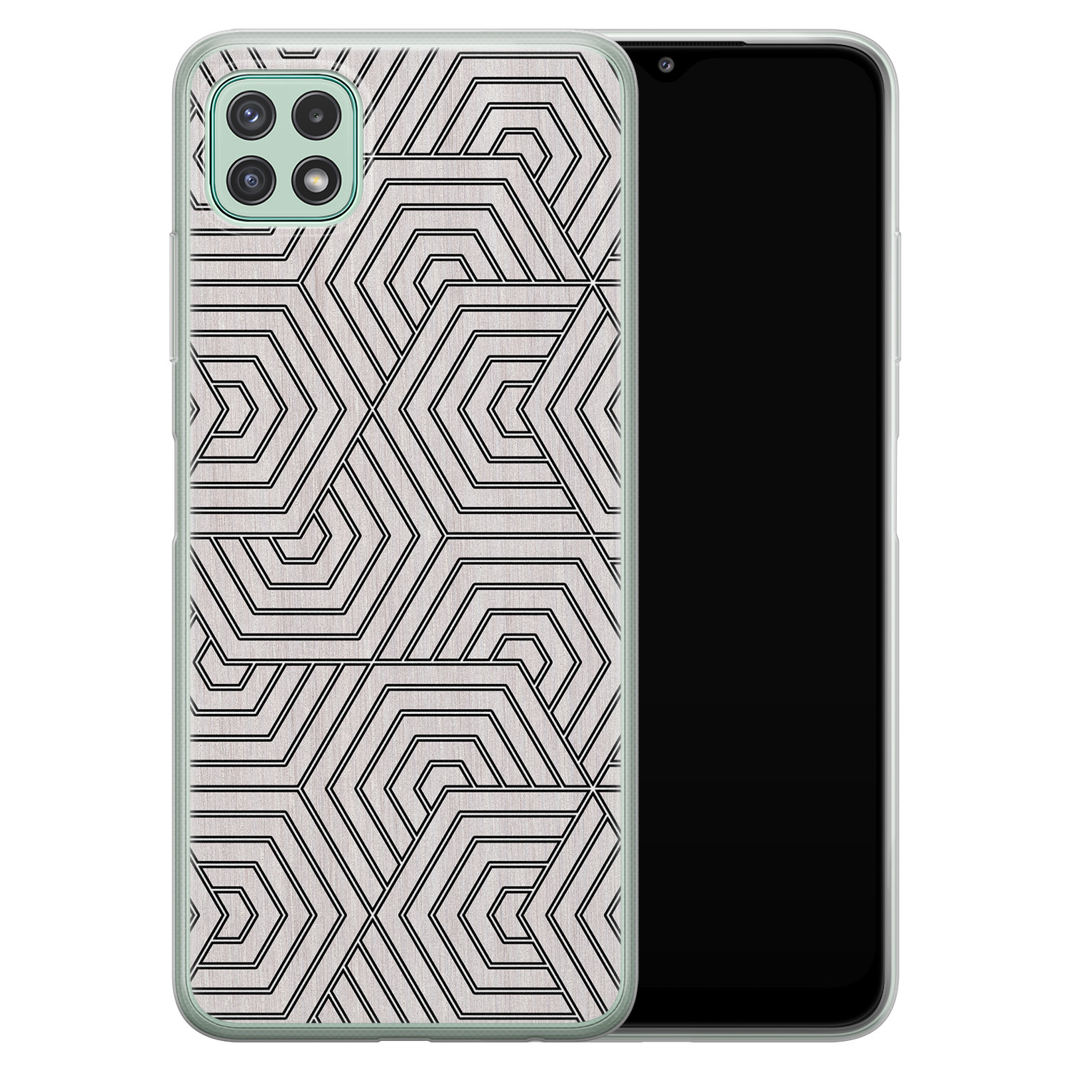 Leuke Telefoonhoesjes Samsung Galaxy A22 5G siliconen hoesje - Geometrisch