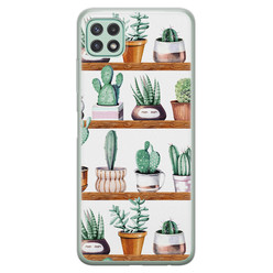 Leuke Telefoonhoesjes Samsung Galaxy A22 5G siliconen hoesje - Cactus