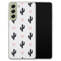 Leuke Telefoonhoesjes Samsung Galaxy S21 FE siliconen hoesje - Cactus love