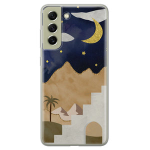 Leuke Telefoonhoesjes Samsung Galaxy S21 FE siliconen hoesje - Desert night