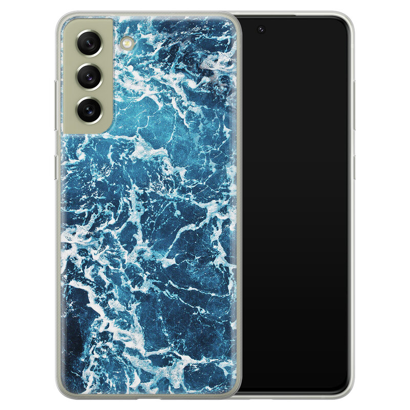 Leuke Telefoonhoesjes Samsung Galaxy S21 FE siliconen hoesje - Ocean blue
