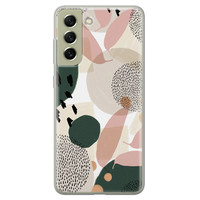 Leuke Telefoonhoesjes Samsung Galaxy S21 FE siliconen hoesje - Abstract print